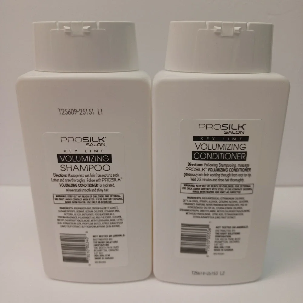 2pk PRO SILK SALON KEY LIME VOLUMIZING SHAMPOO CLARIFYING MOISTURIZING HAIR 15oz